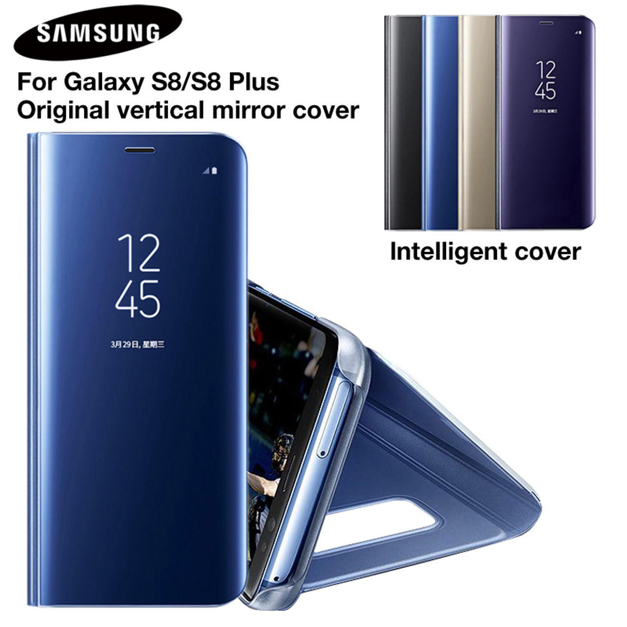 gøre det muligt for Vi ses katalog SAMSUNG Original Mirror Cover Clear View Flip Phone Case For Samsung Galaxy  S8 S8+ S8 Plus Project Dream G9508 G955 G950U S8plus - OnshopDeals.Com