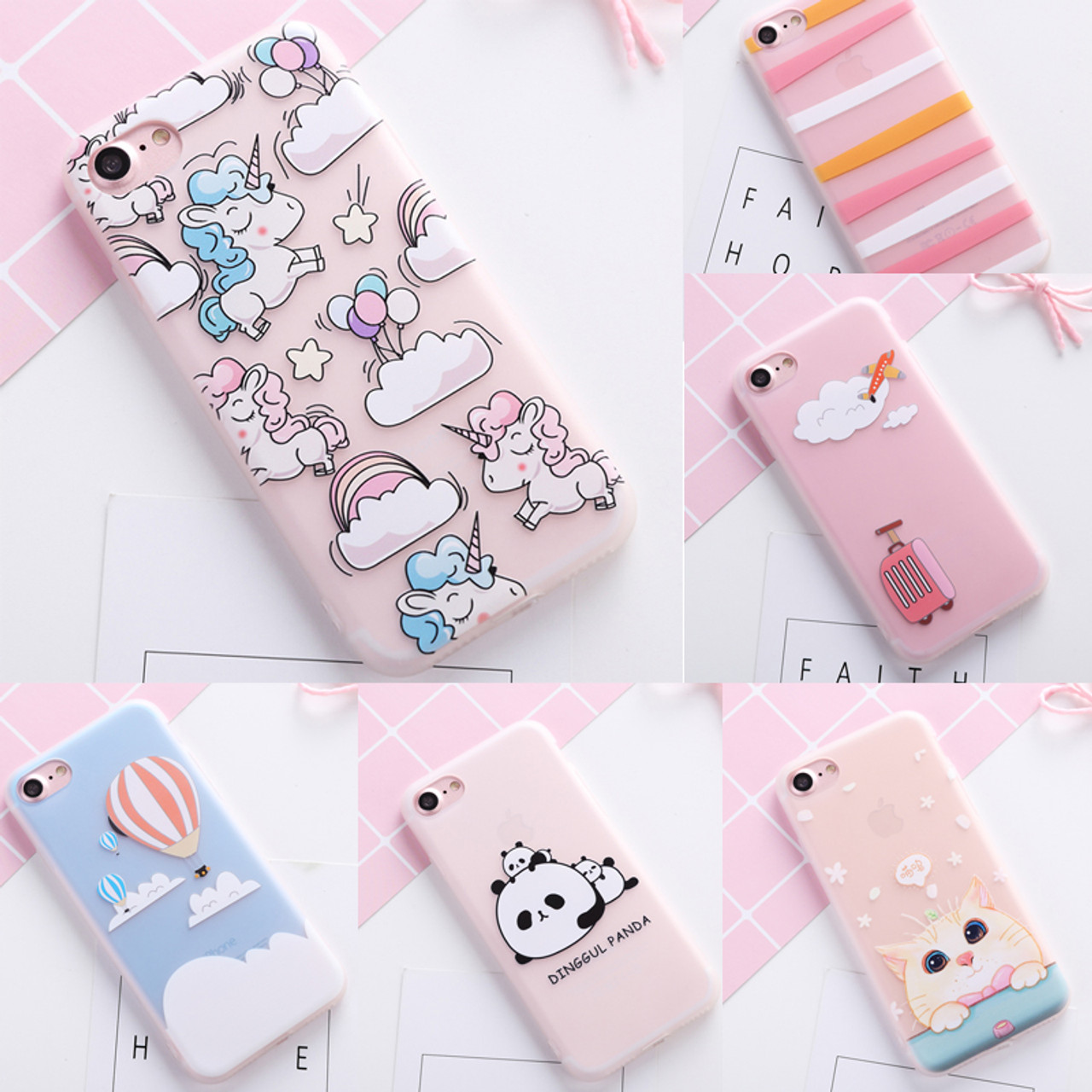 Cute Colorful Flower Unicorn Cover Case For Iphone 8 5 5s Se 6 S