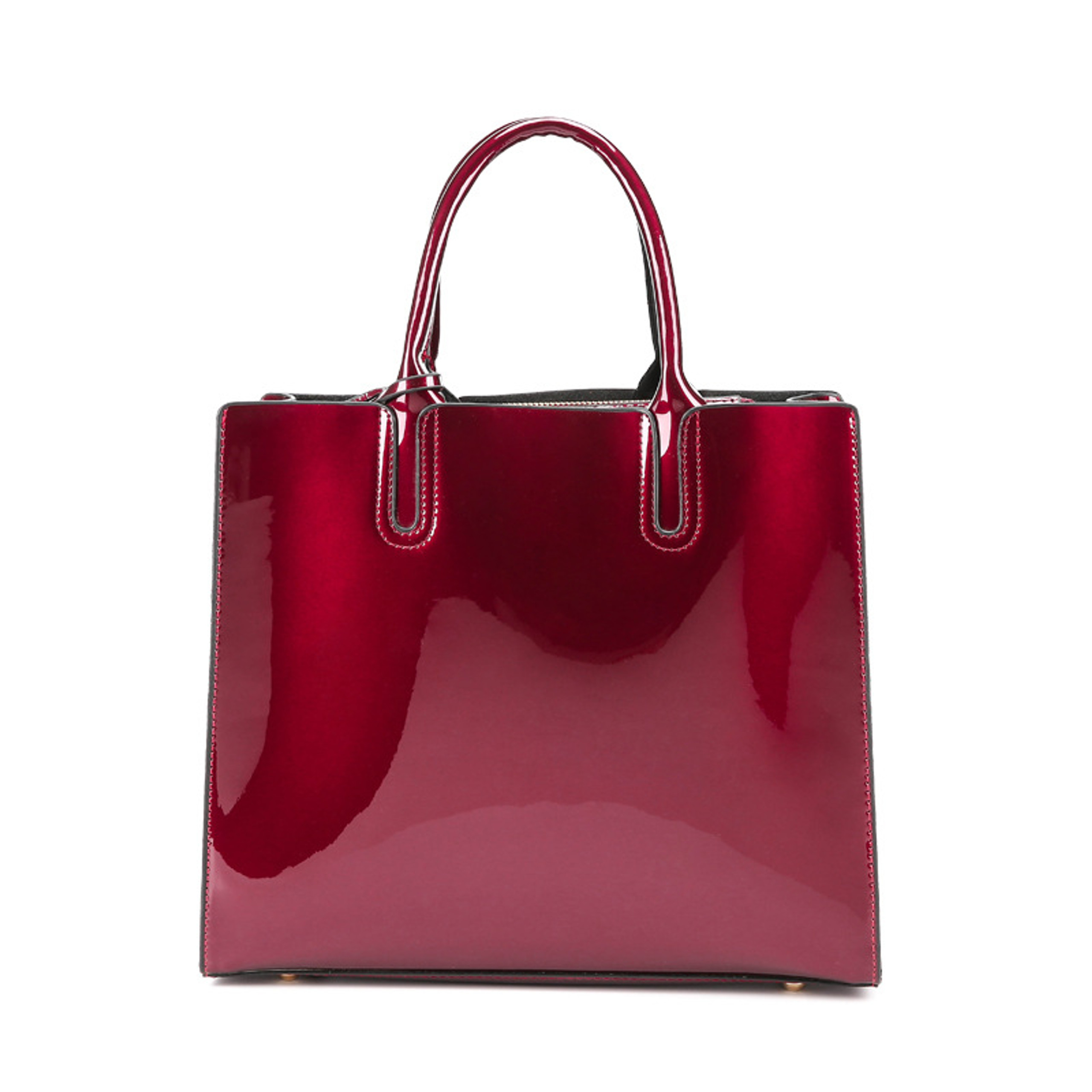 Bonsacchic Red Patent Leather Tote Bag Handbags Women Famous Brands ...