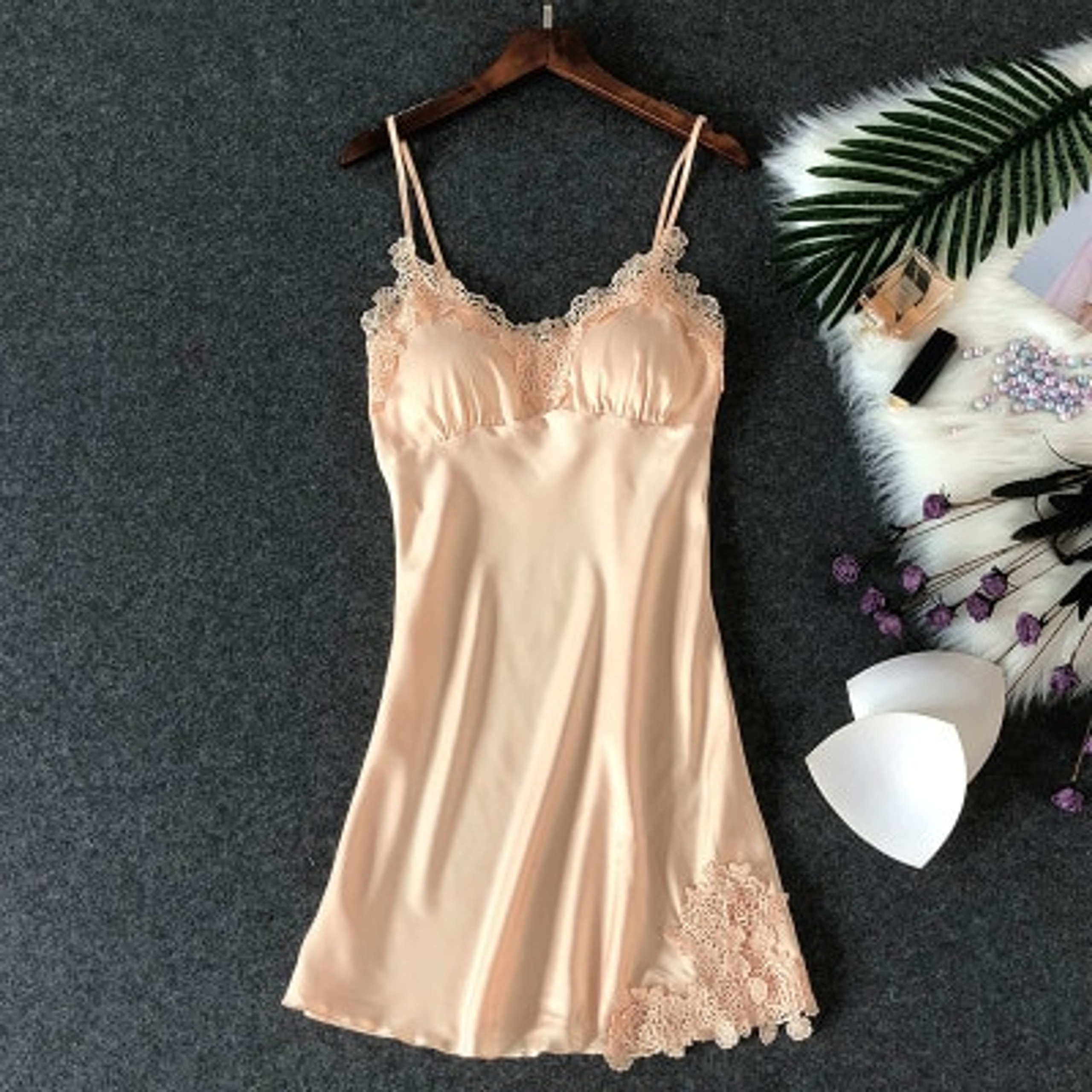 Women's Sexy Lingerie Silk Nightgown Summer Dress Lace Night Dress ...