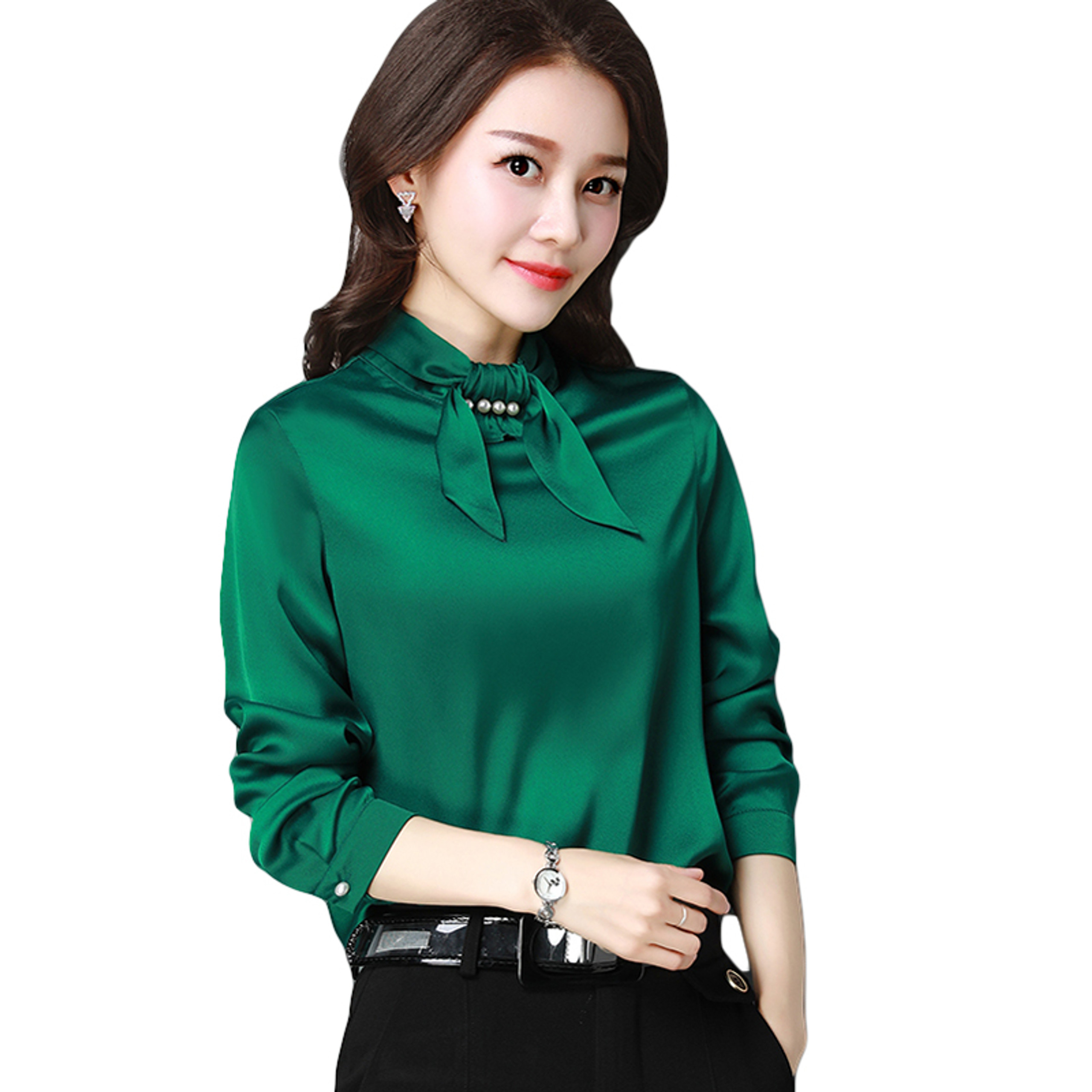 Green Ruffled Collar Blouse  Seo Dan - Crash Landing On You - Fashion  Chingu