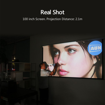 AUN DLP WIFI Projector D6S, 1280*720 Resolution, Android 5.1, MINI Beamer, Bluetooth, 8,000mAH Power Bank. HDMI,  (Optional D6I)