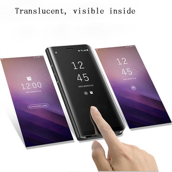 For OPPO F7 Case Flip Coque KOOSUK Plating Mirror Clear Smart Awaken View Stands Phone Cover Fundas capa