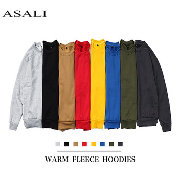 ASALI 2018 New Men Pullover Spring Autumn Fashion Mens Hoodies And Sweatshirts Long Sleeve Solid Sweatshirt Men US/Eur Plus Size