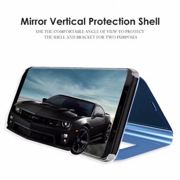 Mirror Smart Case For OPPO F7 F5 R11 Cover Clear View PU Leather Kickstand Flip Cover For OPPO R15 R11 Plus Case with Stylus Pen