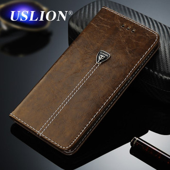 USLION Luxury Flip Leather Phone Case For iPhone 7 4 4s 5 5s SE 6 6 Plus Wallet Card Slots Cases Cover For iPhone X 7 8 6 Plus