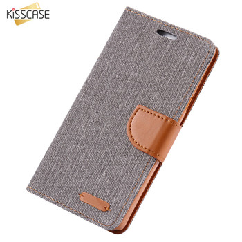 KISSCASE Book Flip Cloth Skin Phone Case For Samsung Galaxy S8 S8 Plus S7 S7 Edge S6 Edge Note 8 Magnetic Wallet Card Slot Cover