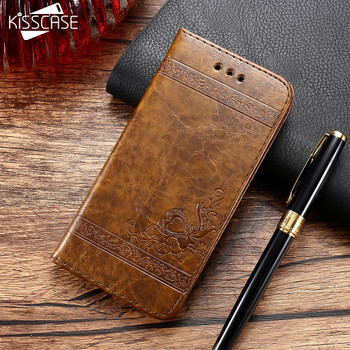 KISSCASE Retro Leather Case For iPhone X 6s 7 Plus 5s Woman Lady Stand TPU Cover Flip Cases For iPhone 5S SE 7 7 Plus 6 s Coque 