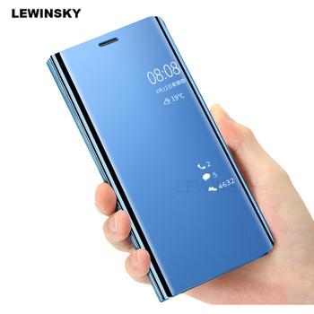 Clear View Mirror Flip PC Phone Case for Huawei P20 P10 mate 10 lite P Smart On Honor 7A Pro 7C 8 9 lite Y6 Y7 Y9 Y5 2018 Case