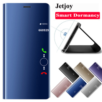 Jetjoy Case For Huawei Mate 10 Pro Lite P10 Plus Flip Wallet Clear Glass View Kickstand Shockproof Full Cover Phone Bags