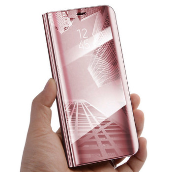 Flip Wallet Clear Phone Case For iPhone X 10 8 Plus Slim Smart Mirror View PU Leather Stand Holder Cover For iPhone 6 6S 7 Plus