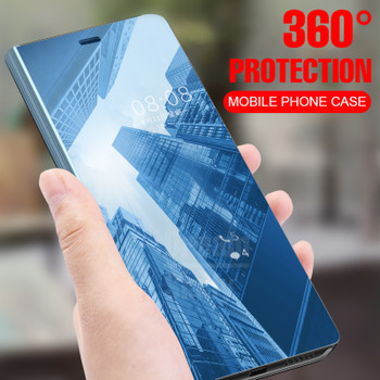 360 Mirror Protector Flip Case For Huawei P20 Lite P10 Lite Smart View Cover For Huawei P20 Pro P20 Plating Shockproof Case