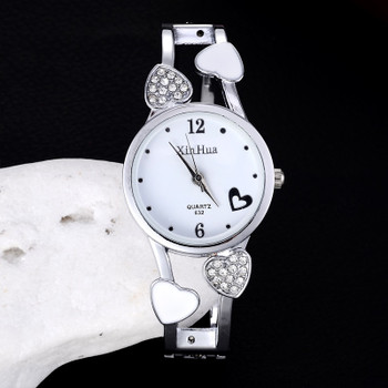 Heart-Shaped Bracelet Watch Luxury Rhinestone Watch Women Watches Ladies Watch Hour Clock relogio feminino reloj mujer