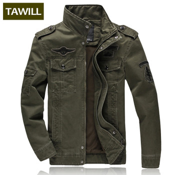 TAWILL Men jacket jean military Plus 6XL army soldier cotton Air force one male Brand clothing Spring Autumn Mens jackets 8331