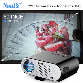 Newpal GP90 UP Mini Projector 3200Lumens Android WiFi Video Projecteur 1.2-5M Throwing Support Full HD 1080P HDMI/USB/AV/VGA 