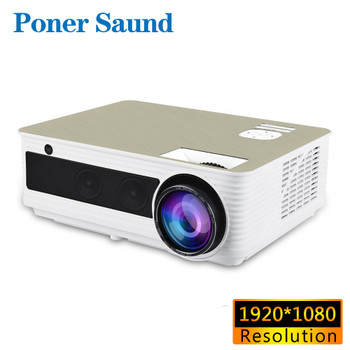 Poner Saund M5 1920*1080P Full HD Projector 200inch Screen Android 6.0 Beamer WiFi LED Projector HDMI USB VGA Port Speakers*2