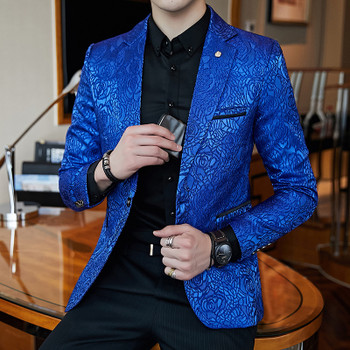 Royal Blue Black Promo Blazer For Men 