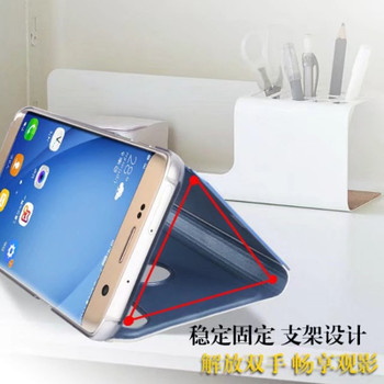 Luxury Mirror Clear View Smart Case Cover For iPhone Xs Max Flip Card Case Capa For iPhone Xs X 8 7Plus 6 6s Case Cover Coque
