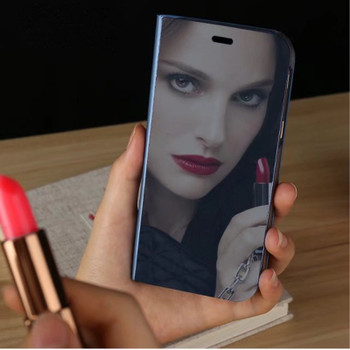 Smartphone Case Clear View Reflection Mirror Flip Case For Samsung Galaxy S8 S9 A5 A7 Note 5 Note8 Hard Plastic Phone Cover Case