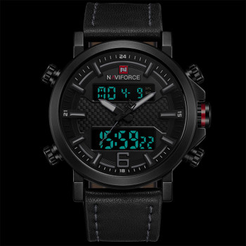 2018 NAVIFORCE New Men's Fashion Sport Watch Men Leather Waterproof Quartz Watches Male Date LED Analog Clock Relogio Masculino