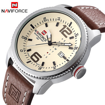2017 Luxury Brand NAVIFORCE Men Military Sports Watches Men's Quartz Date Clock Man Casual Leather Wrist Watch Relogio Masculino