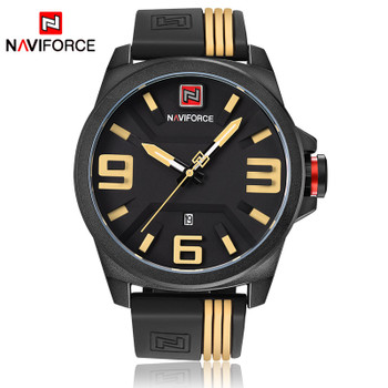 2017 NEW NAVIFORCE Brand Men Fashion Casual Sport Watches Men's 3D Face Quartz Date Clock Man Waterproof Watch Relogio Masculino