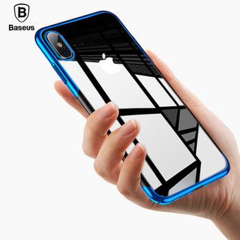 Baseus Clear Transparent Case For iPhone Xs Max Xr Xsmax Capinhas Hard PC Plating Protective Coque For iPhonexs max Cover Fundas