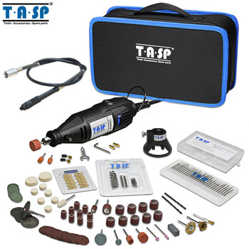 TASP 220V 130W Electric Variable Speed Mini Drill Set Power Engraver Rotary Tool with Accessories Attachments and Storage Bag