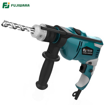 FUJIWARA 710W 220V 50HZ Electric Impact Drill 18/38/68 Sets Household Hand-held Hammer Wall Drilling Woodworking Drill