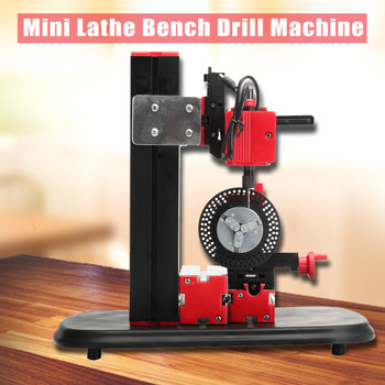 110V-240V Mini Lathe Bench Drill Machine DIY Electric Drill Woodwork Model Making Tool Lathe Milling Machine Kit
