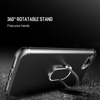 Ring Holder Case for iPhone 8 plus, ROCK TPU Kickstand Cover Case for iPhone 8