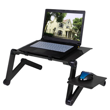 Aluminum Alloy Laptop Desks Adjustable Foldable Computer Notebook Lap PC Folding Desk Table Vented Stand Bed Tray For Sofa Bed