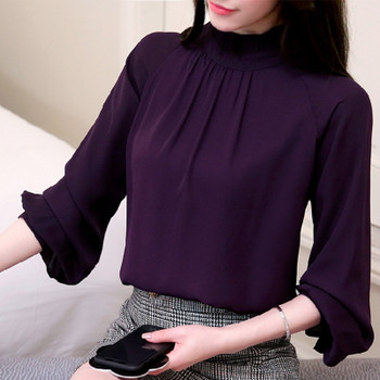 New Autumn 2018 womens tops and blouses Long Sleeve Chiffon Blouse Mujer Fashion Ladies Shirts Tops Women Clothes Shirt Blusas