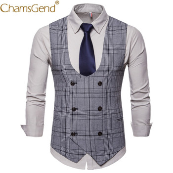  Classic British Plaid Vest Gentleman Business Man Formal Suit Blazers Coat For Formal Occasion Wedding 80808