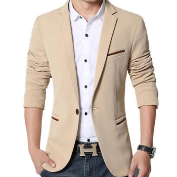 RUBU New Arrival Luxury Men Blazer Spring Autumn Fashion Brand High Quality Cotton Slim Fit Men Suit Blazers Men M-5XL Size