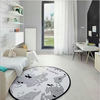 Round Map Pattern Baby Blanket  Game Mat  Kid Crawling Carpet baby Bedding Stroller Blanket best Children's Room decration 