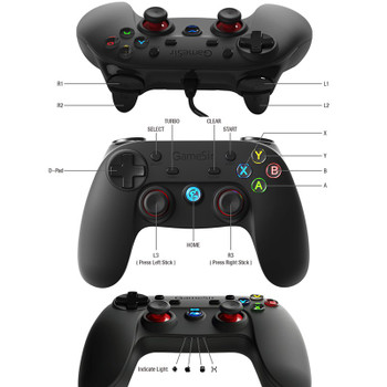 Gamesir G3w USB Wired Gamepad Controller Joystick F Android Smartphone Tablet PC Controller For Windows 7/8/10 (No Phone Holder)