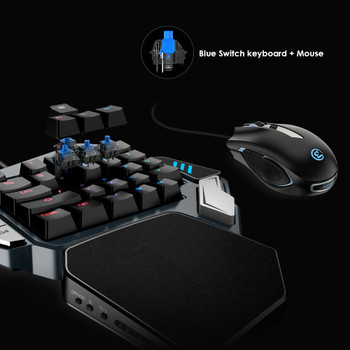 GameSir Z1 Gaming Keypad For FPS Games, One-handed Cherry MX red switch keyboard / Mechanical Blue axis keyboard/BattleDock