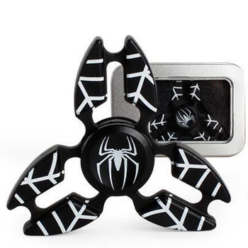 Spider Man Metal Fidget Hand Spinner Black with 5 to 6 Minutes Spin Time
