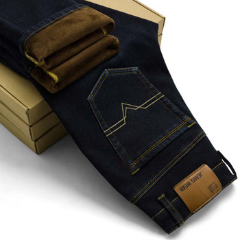 2018 New Men Activities Warm Jeans High Quality Famous Brand Autumn Winter Jeans warm flocking warm soft men jeans