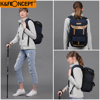 Fast Transport K&amp;F CONCEPT Large Capacity Multi-functional Waterproof Camera Backpack Travel Bag With Chest Belt Hold SLR Tripod