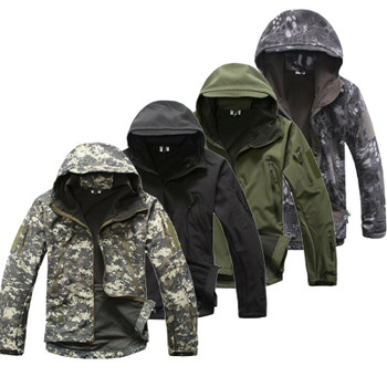 Dropshipping Lurker Shark Skin Softshell V5 Military Tactical Jacket Men Waterproof Coat Camouflage Hooded Army Camo Clothing