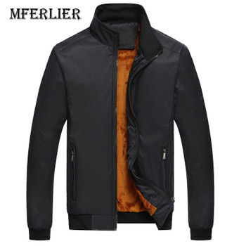 MFERLIER Winter autumn men Jackets 5XL 6XL 7XL 8XL 9XL large size long sleeve Jackets men 2 colors