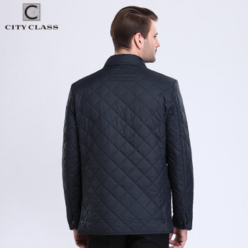 CITY CLASS 2018 New Autumn Mens Quilted Jacket Lining Fleece Chaqueta Hombre Business Casual Fashion Coats For Male 6xl 15307