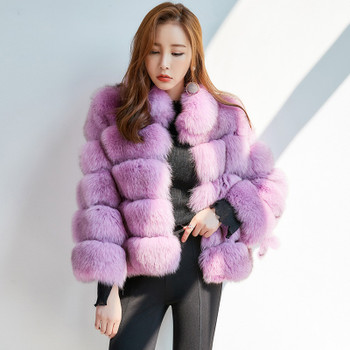 ZADORIN 2018 New Winter Coat Women Faux Fox Fur Coat Plus Size Women Stand Collar Long Sleeve Faux Fur Jacket Fur gilet fourrure