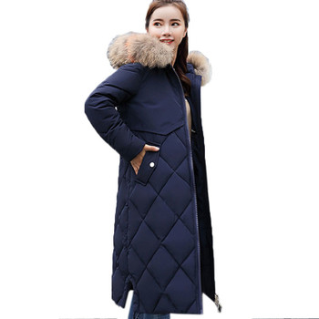 Plus Size Winter Women Jacket Coat Big Fur Hooded Warm Winter Parka Jackets Long Thicken Down Cotton Jacket Women parkas mujer