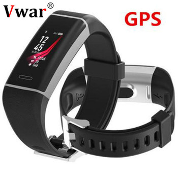 Vwar W7 GPS Smart Wristband Sports Band Built-in GPS Chip Heart Rate Monitor Sleep Monitor Waterproof Fitness Tracker Bracelet