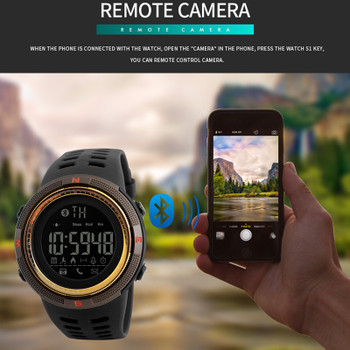 SKMEI Men Smart Watch Calorie Pedometer Multi-Functions Remote 50M Waterproof Digital Sports Men's SmartWatch Relogio Masculino