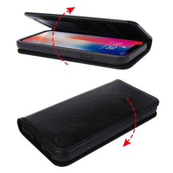 Jisoncase Cover For iPhone X PU Leather Cell Phone Case Card Pocket RFID Blocking Lining Luxury Shell For iPhone X New 2018