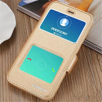For Xiaomi Redmi Note 4 / Note 4 pro case Fashion Window View Stand Phone Cases Leather Flip Cover for Redmi Note 4X
